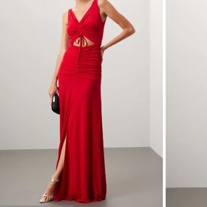 Zac Posen Red Jersey Gown. Size 4